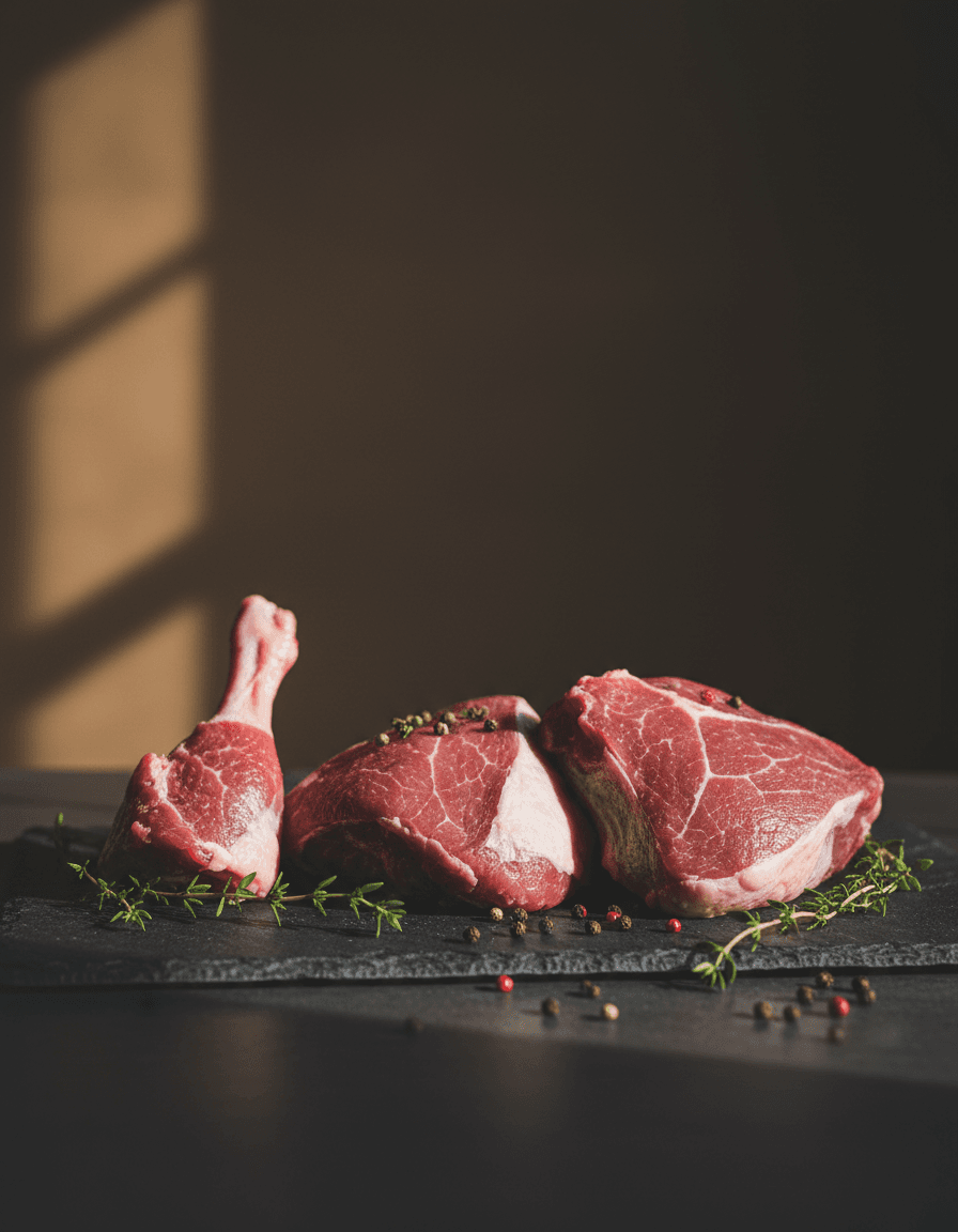 High quality goat meat cuts